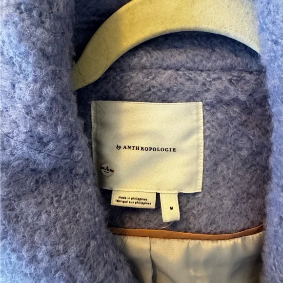 Anthropologie periwinkle Double-Breasted Pea Coat - Picture 3 of 4